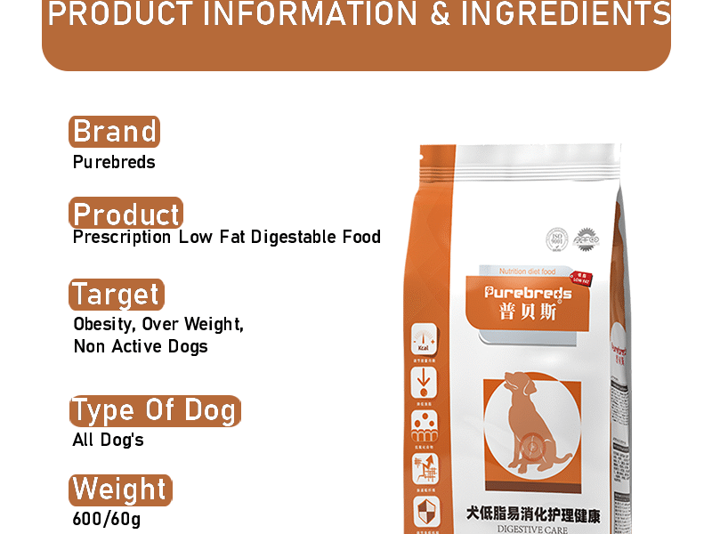 Dog Low Fat Digestible Prescription Food